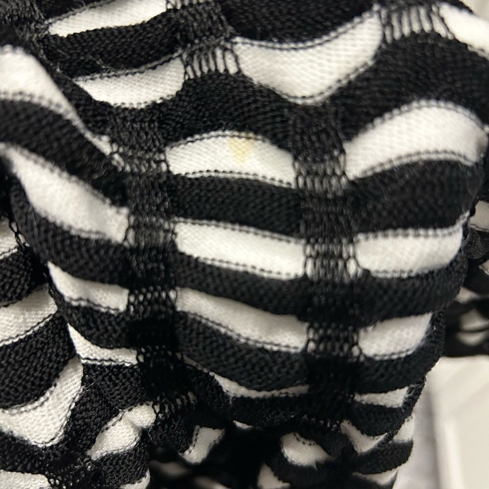 Cache Strapless Knit Woven Top - Picture 4 of 5